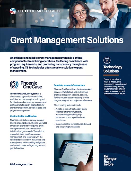 Phoenix OneCase - Grant Management Solutions - Tidal Basin Group