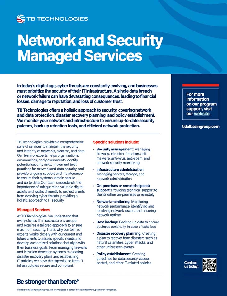 Network and Security Managed Services - Tidal Basin Group