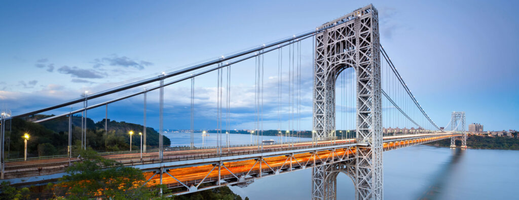 Bridge built on water for transportation